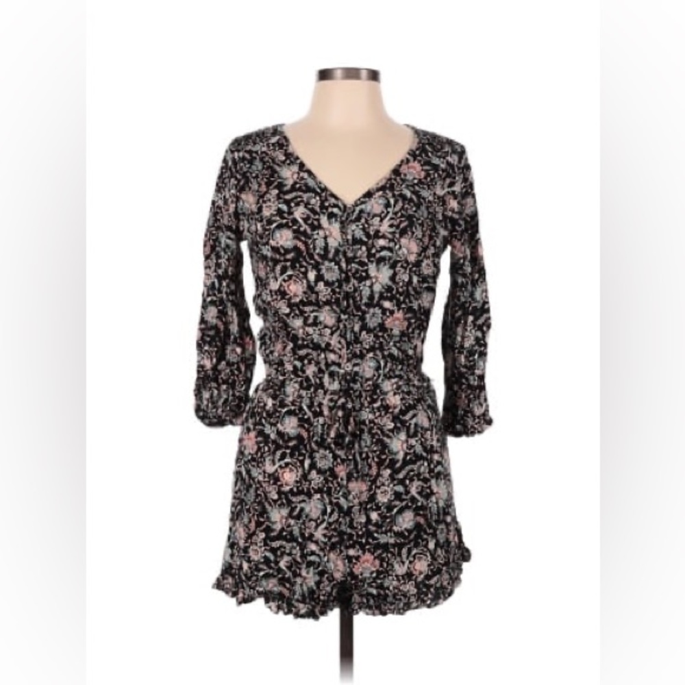 2 FOR $10 SALE - Quarter Sleeve Length Romper Shorts w Floral Paisley Design